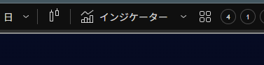 上段のインジケーターボタン